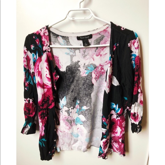 Flowered Cardigan from White House Black Market - Picture 2 of 4